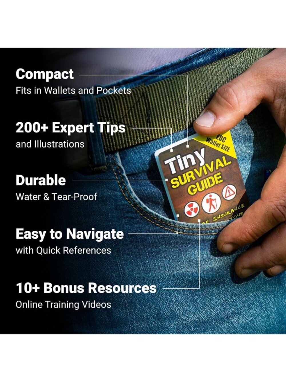 Compact Survival Guide – Essential EDC Pocket Handbook for Camping, Hiking - Picture 2 of 9
